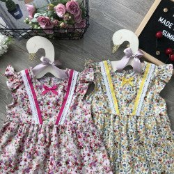 Váy hoa tay tiên đuôi cá size 4-8  - VT50305